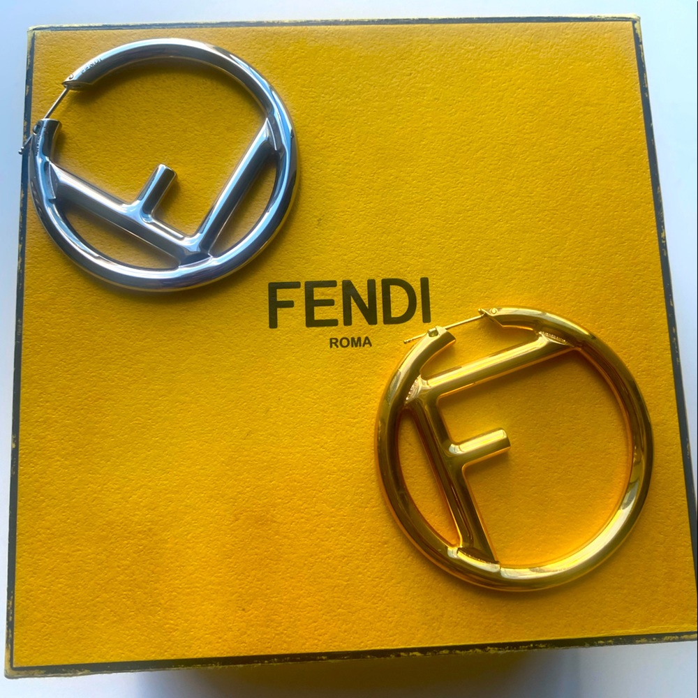 F Is Fendi Earrings
Gold and palladium earrings